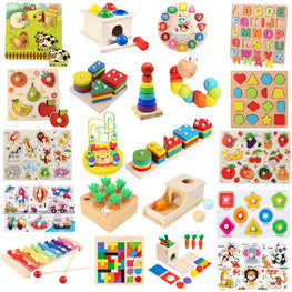 Brinquedos Montessori De Madeira Para Crianças, Blocos De Construção, Classificação De Formas, Número, Alfabeto, Quebra-cabeça, Brinquedo Educacional De Aprendizagem, Presente Infantil